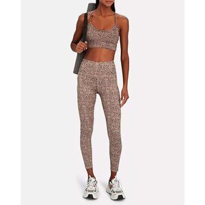 Varley Century 2.0 Snake Print High-Waisted Leggings Beige Black - Size Small (S